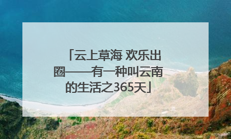 云上草海 欢乐出圈——有一种叫云南的生活之365天